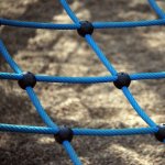 Climbing nets made of Hercules rope with plastic knot balls