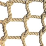 PP staple fibre rope climbing net with braided accounts