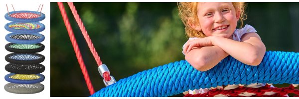 Balançoires nid d'oiseau en cordage solide