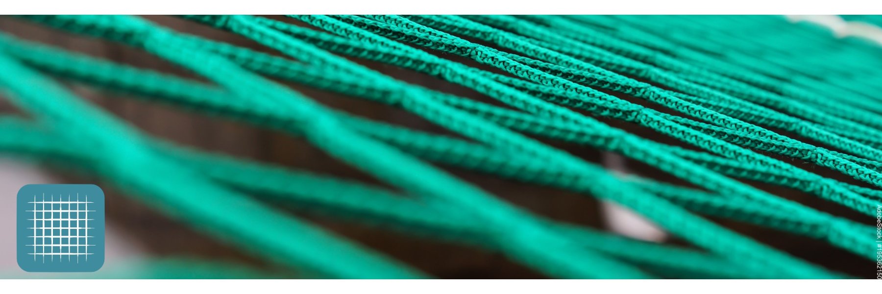 Netze, Seile & mehr  PE-Netz Ø 0,8 mm, # 11 mm Maschenweite, gekn