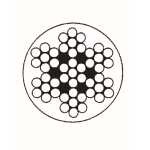 Edelstahldrahtseil 7x7 sZ PVC klar ummantelt