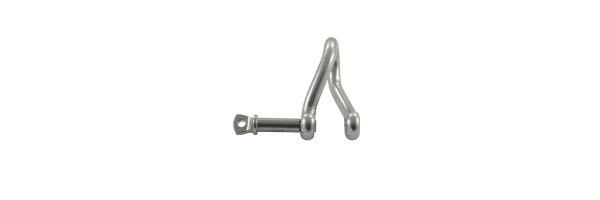 Round shackle, twisted with captive bolt
