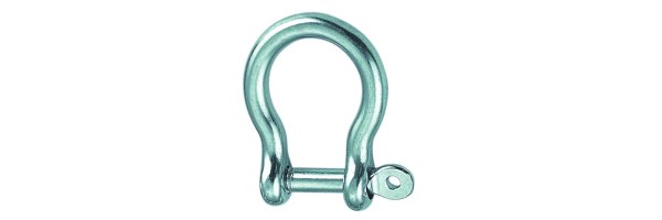 Round shackle, curved with unl. Bolts