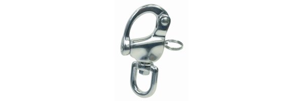 Snap shackle with swivel eye