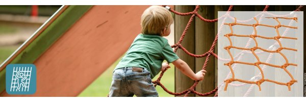 PP climbing nets with braided knots