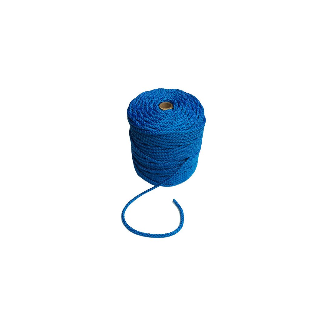 Corde à tresser en PP Ø 3 - 6 mm - différentes couleurs - 100 mètres sur bobine Ø 4 mm-bleu