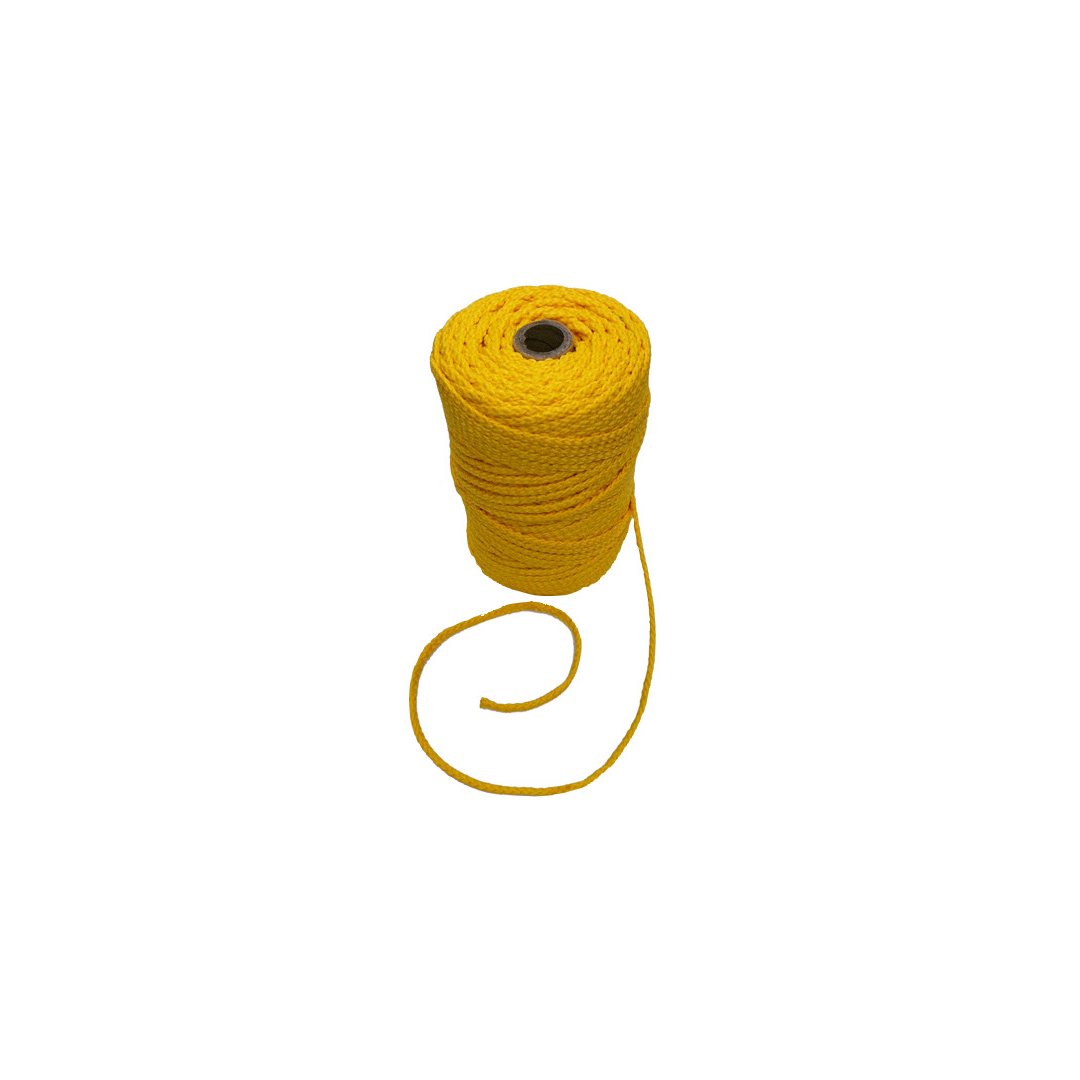 PP braided rope Ø 3 - 6 mm - various colours - 100 metres on a spool Ø 6 mm-
yellow