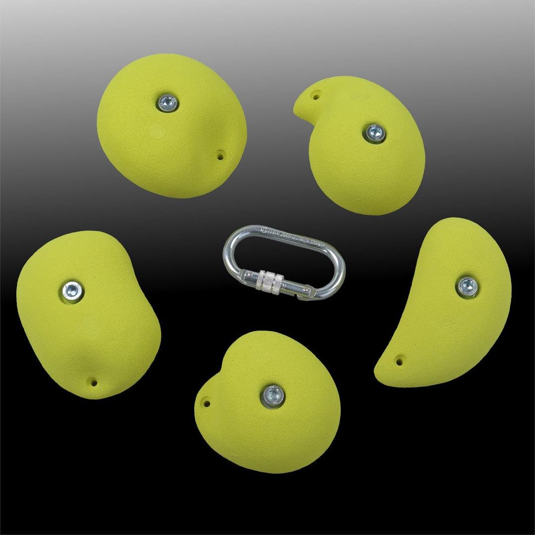 Klettergriff-Set Schinder 5-teilig Gelb
