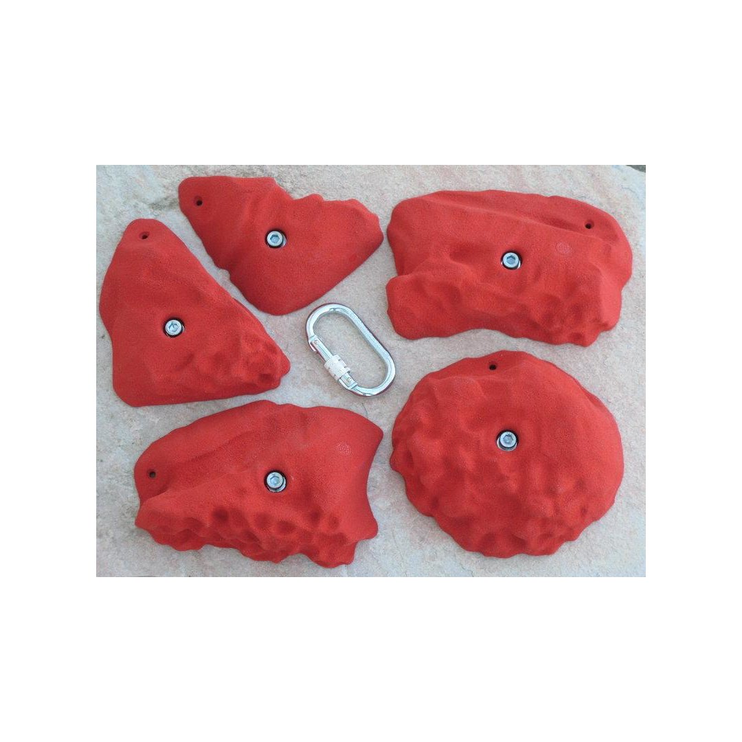 Klettergriff-Set Carega 5-teilig Gelb