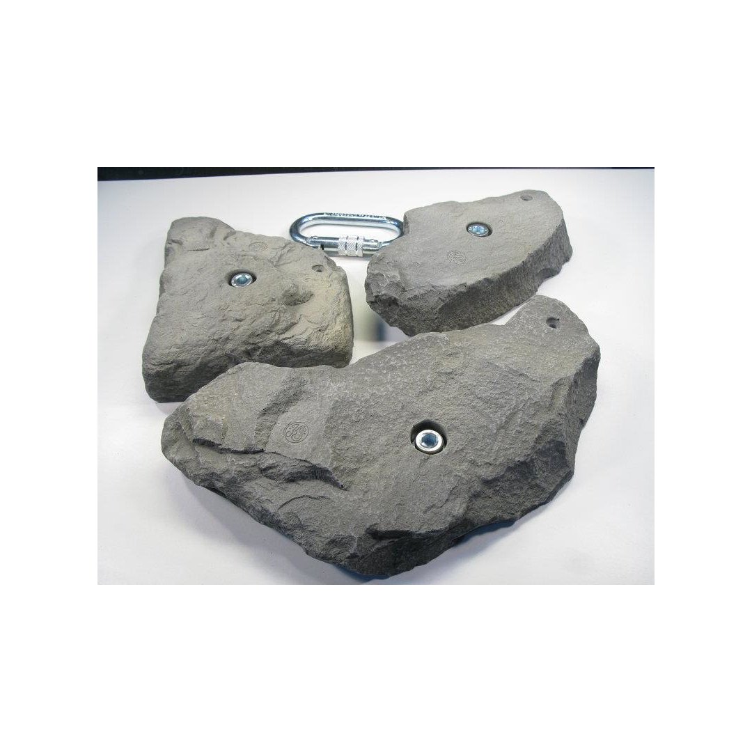 Klettergriff-Set Aletsch 3-teilig Natursteinoptik