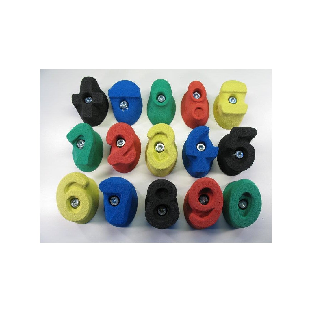 Klettergriff-Set Mathematik - 15 tlg. Schwarz