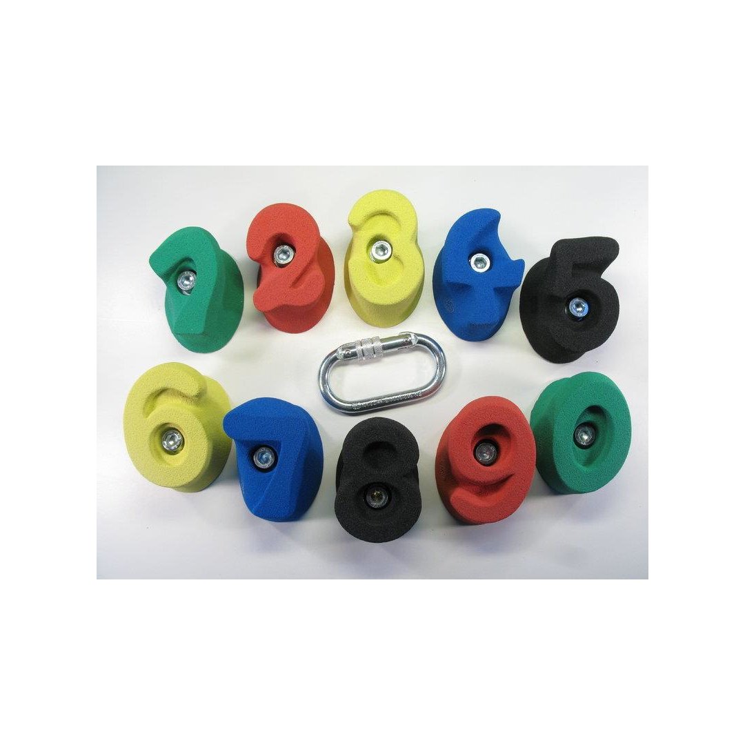 Klettergriff-Set Zahlen - 10 tlg. Orange