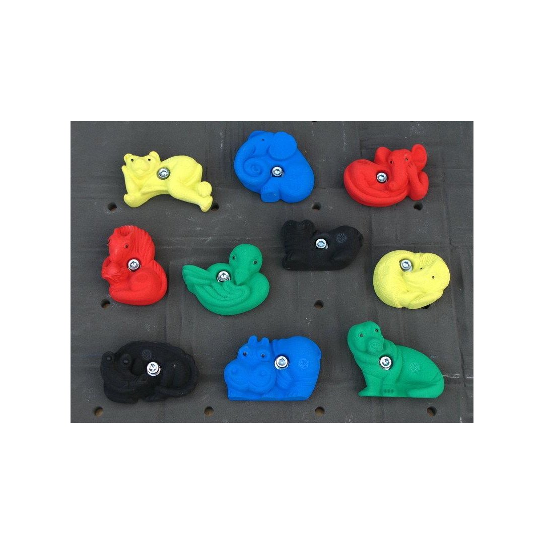 Klettergriff-Set Zoo - 10 tlg. Sandstein ( braun beige)