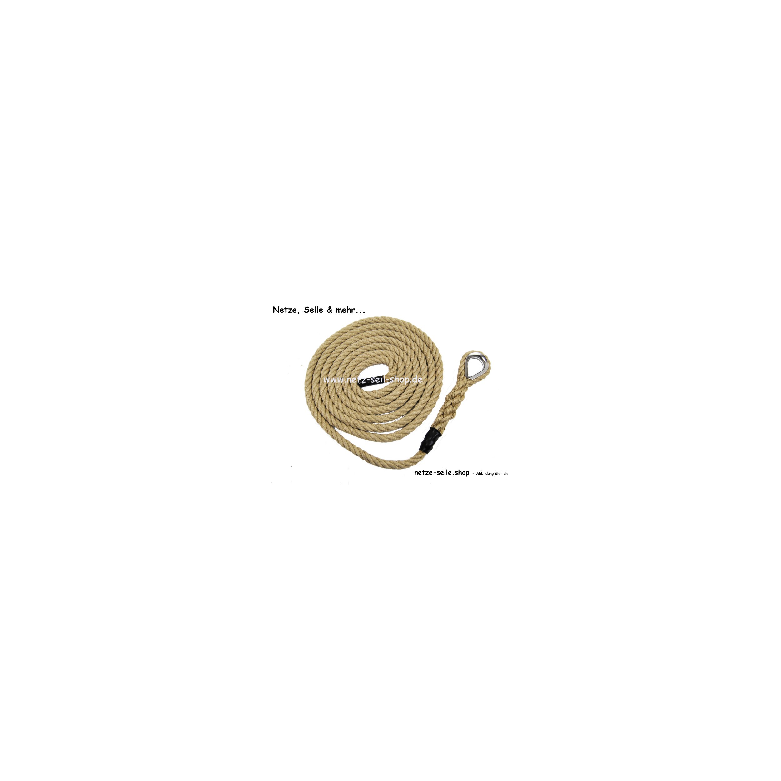 PP spun fibre cordage - hemp coloured - Ø 20 mm