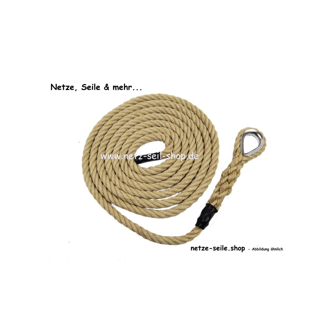 PP spun fibre cordage - hemp coloured - Ø 20 mm