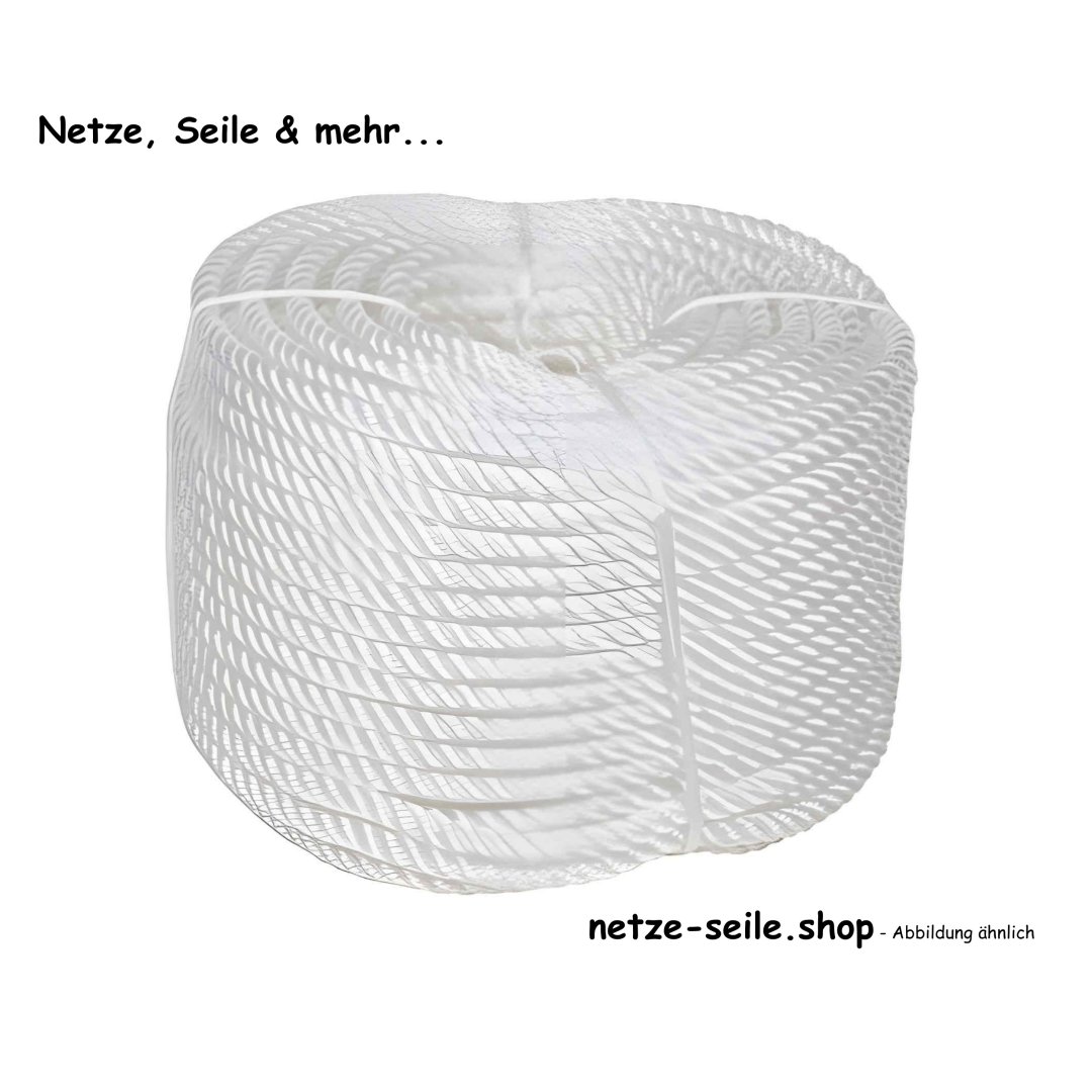 Ø 12mm - PE-Tau - 4fach geschlagen - 100 Meter weiss