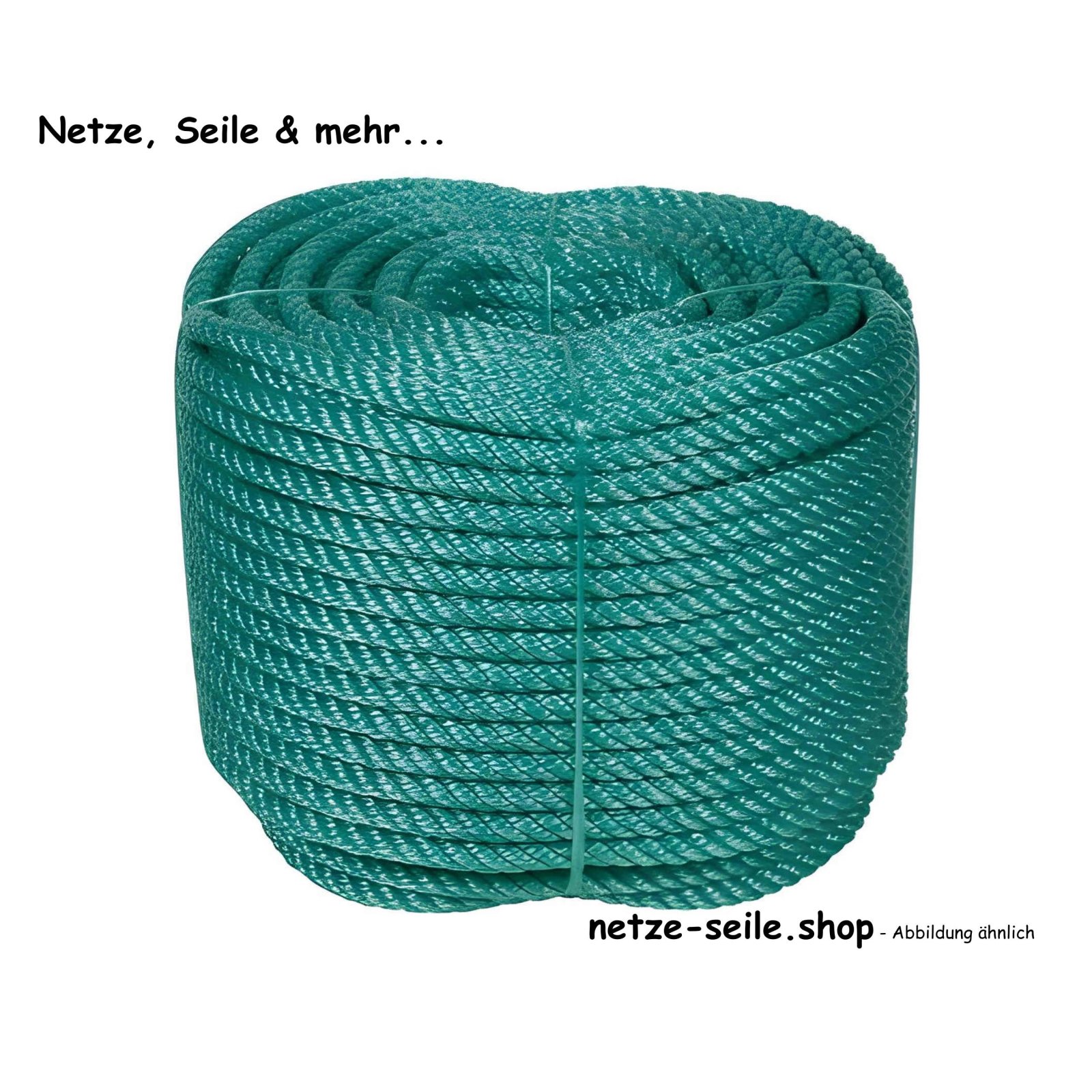 Ø 14 mm - PE-Tau - 4fach geschlagen - 100 Meter, grün