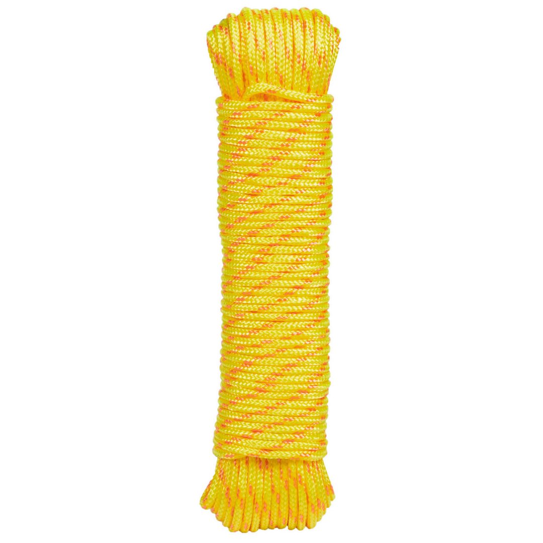 PES-Flechtleine Ø 3 mm - verschiedene Farben  - 25 Meter auf Spule neon gelb