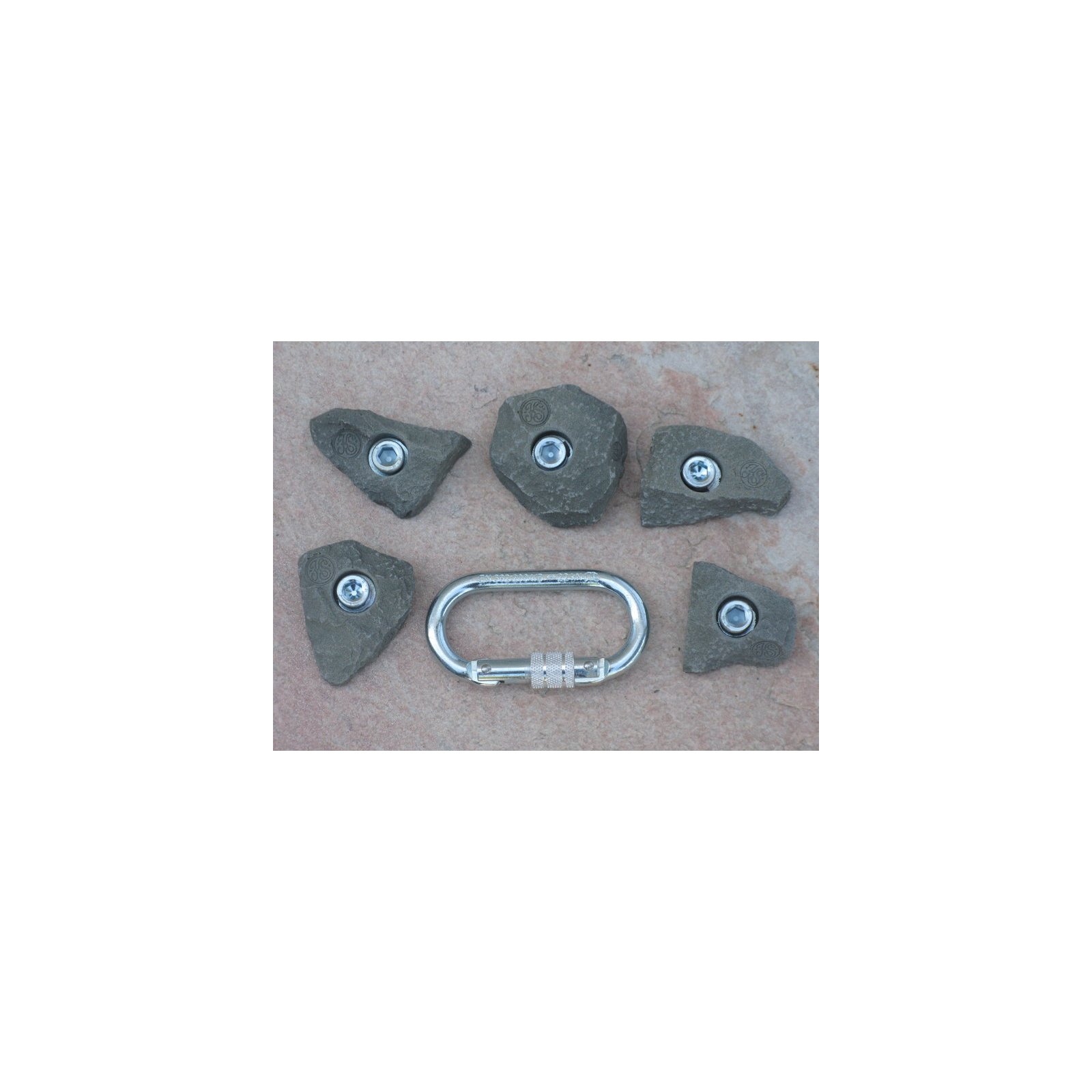 Klettergriff-Set Schlern 5-teilig Grau