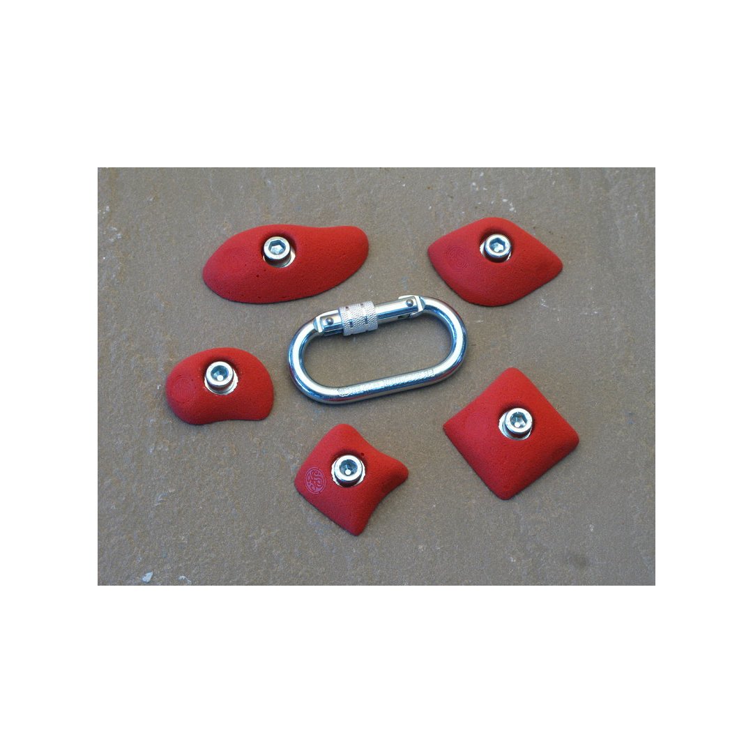 Klettergriff-Set Hardt 5-teilig Rot