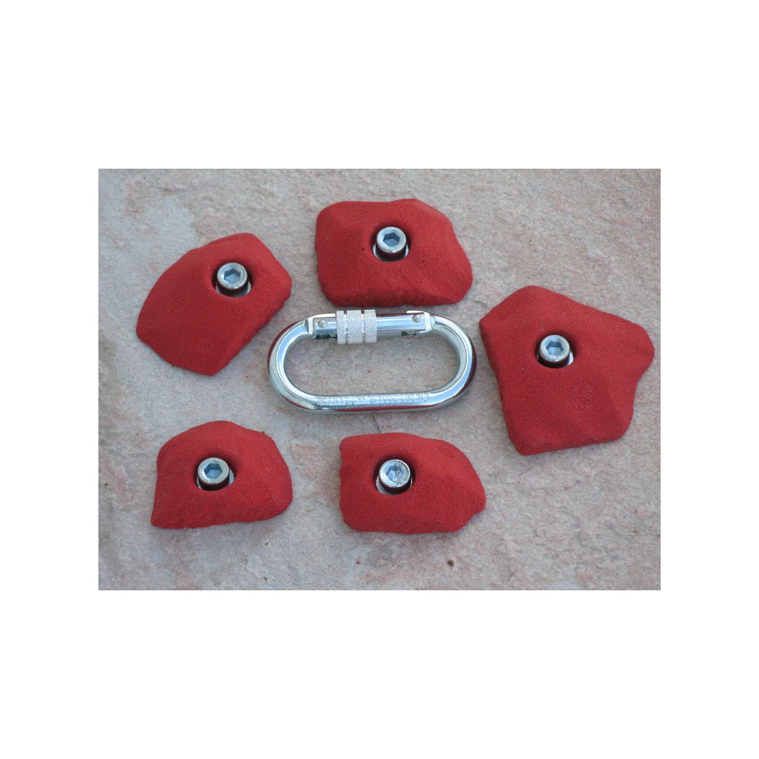 Klettergriff-Set Glockturm 5-teilig Grau