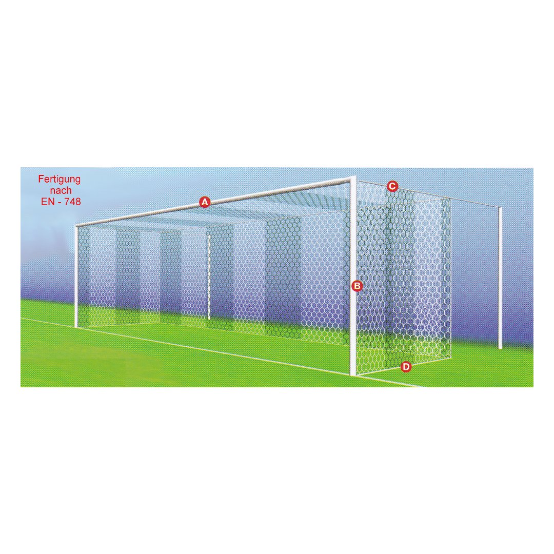 Fußballtornetz 7,50 x2,50x2,00x2,00m, Maschenweite # 100mm