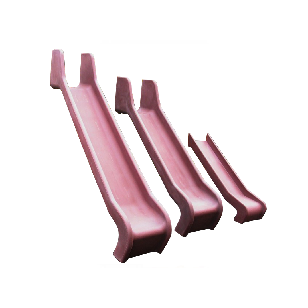 One-piece polyethylene slides - various platform heights & colours