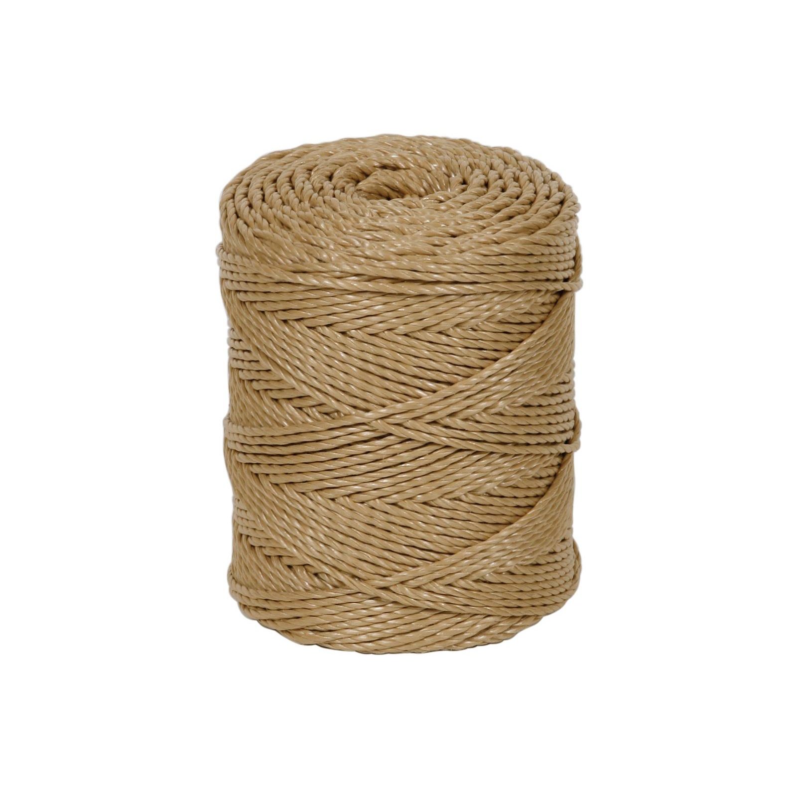 Ø 3,4 mm - PP-Tau - 3 fach geschlagen  - 700 gr. Spule, Farbe beige/natur