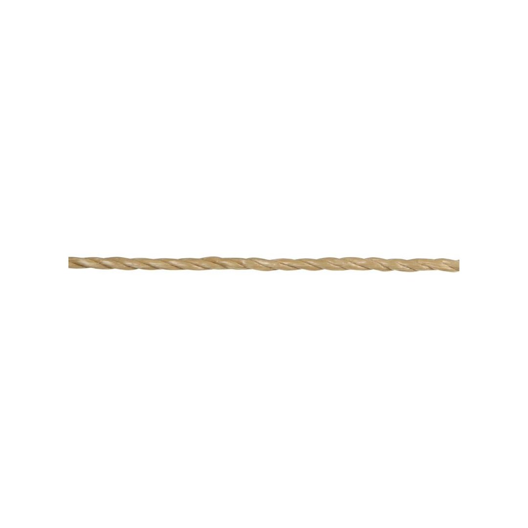 Ø 3,4 mm - PP-Tau - 3 fach geschlagen  - 700 gr. Spule, Farbe beige/natur