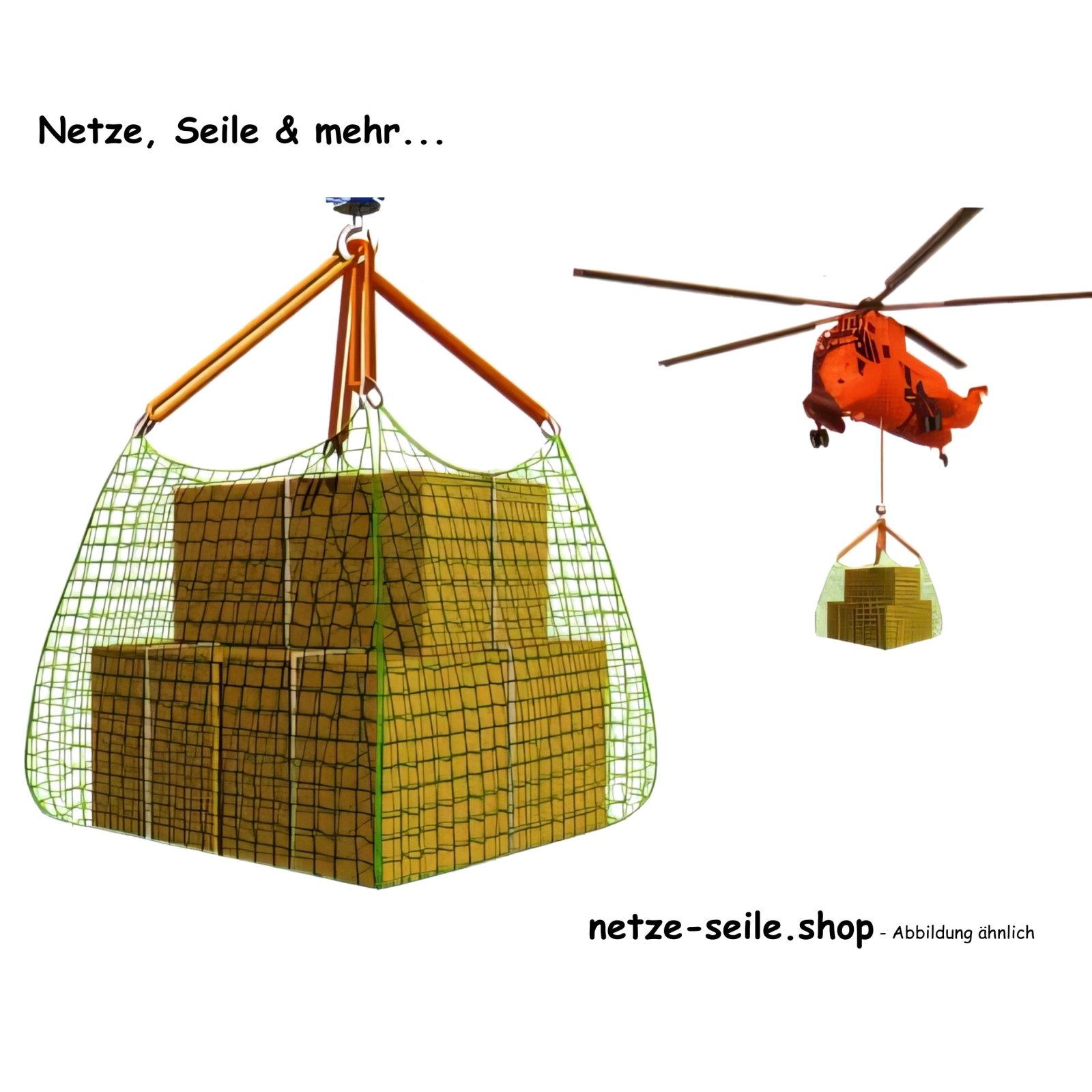 Lastennetz aus robustem Nylon Ø 6mm, Masche 100 mm, verschiedene Grössen