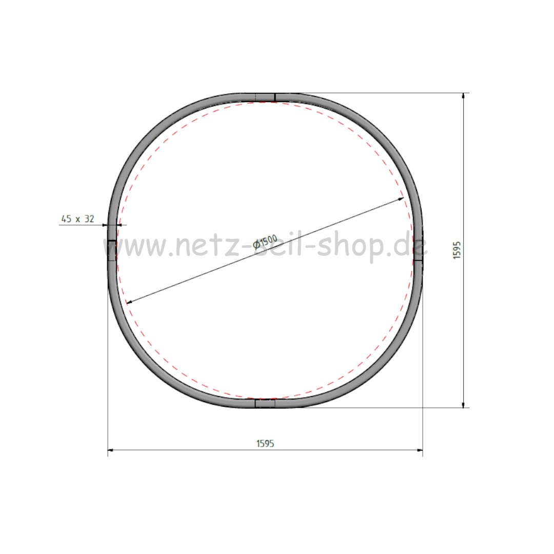 Filet à foin pour balles rondes, diamètre 150 cm, hauteur 120cm, # 45 mm de maille avec anneau PE, sable pour remplissage de lanneau inclus
