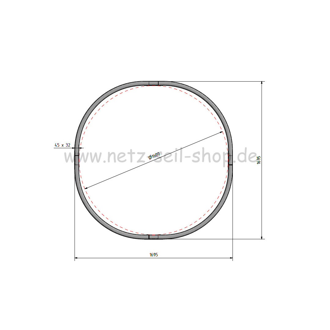 Hooinet voor ronde balen, diameter 160 cm, hoogte 120 cm, Ø 5 mm twijn, maaswijdte # 45 mm