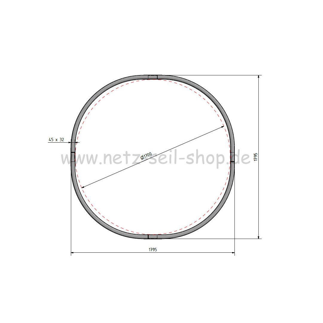 Hooinet voor ronde balen, 170 cm diameter, hoogte 120 cm, # 30 mm maaswijdte met PE-ring