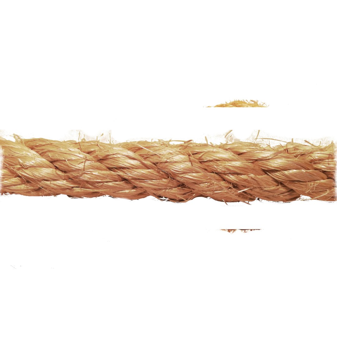Sisalseil natur gedreht 4-litzig -   Ø 14 mm  - 100 Meter Rolle