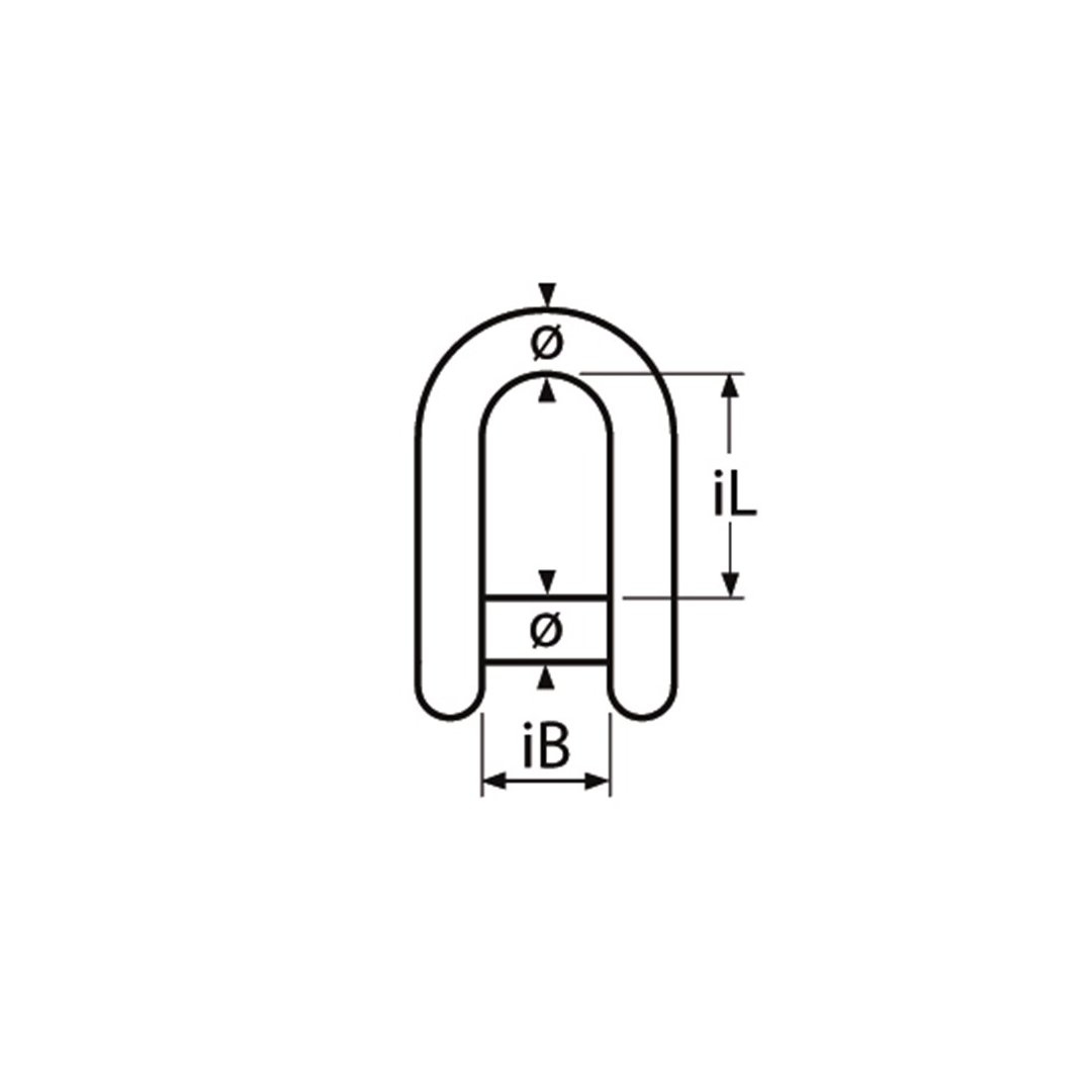 Rundschäkel mit Innensechskant A4 12mm