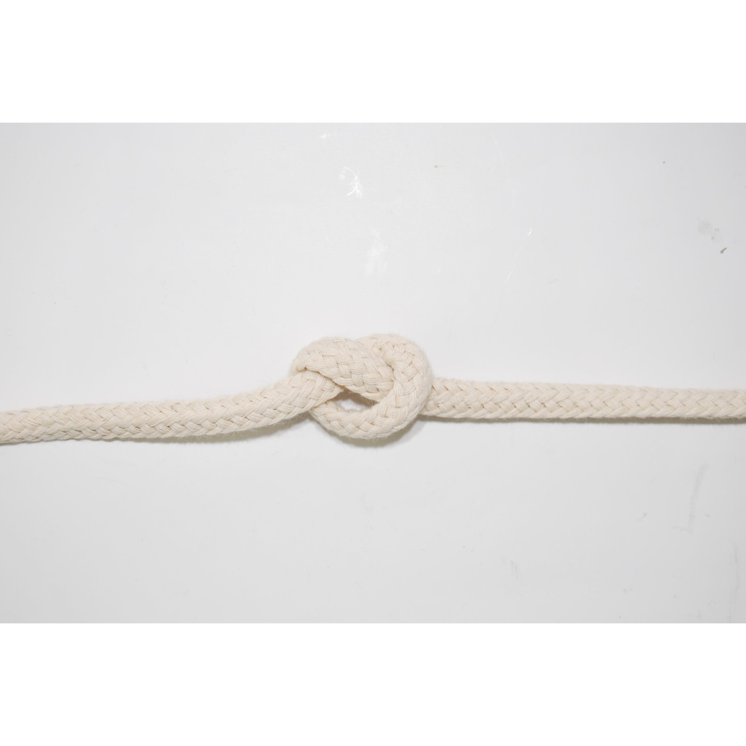 Cotton rope braided 8 mm hollow braid length 7.5 metres