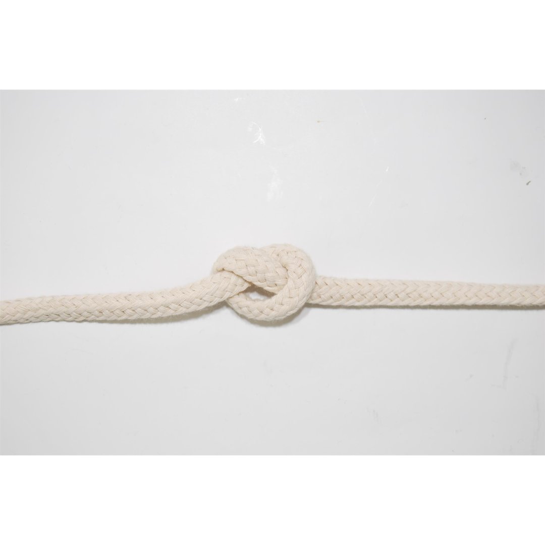 Cotton rope braided 8 mm hollow braided length 7.5 metres