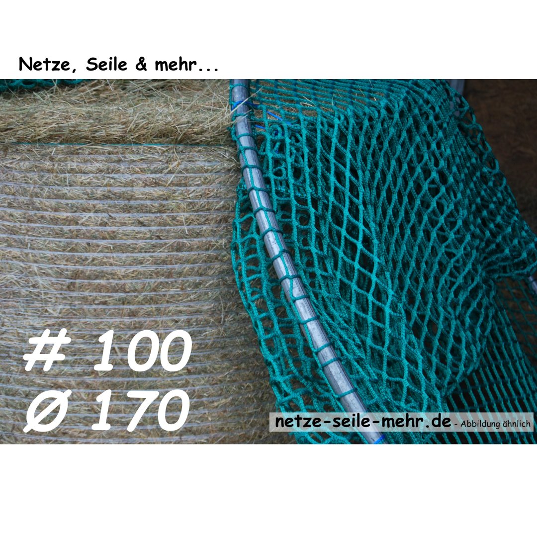 Hooinet voor ronde balen, 170 cm diameter, hoogte 120 cm, Ø 5 mm garen, # 100 mm maaswijdte