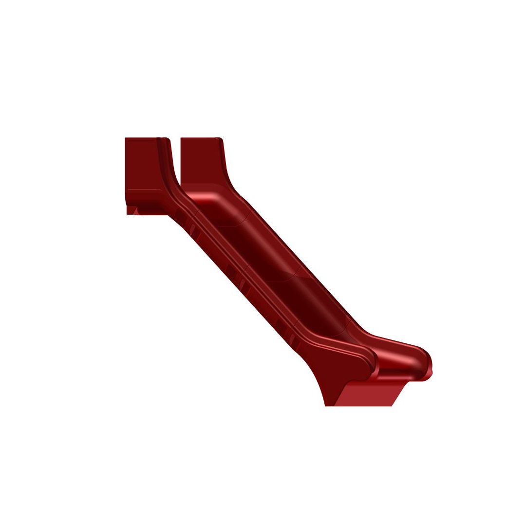 Modular slide complete - platform height 120 cm - red
