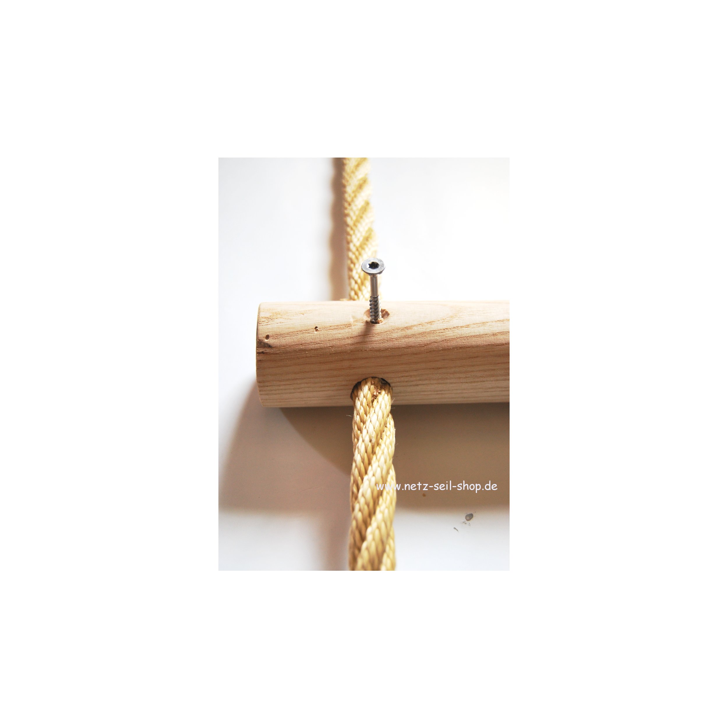 Eschenholzsprosse für Strick- Hangelleiter 500 x Ø 42 mm