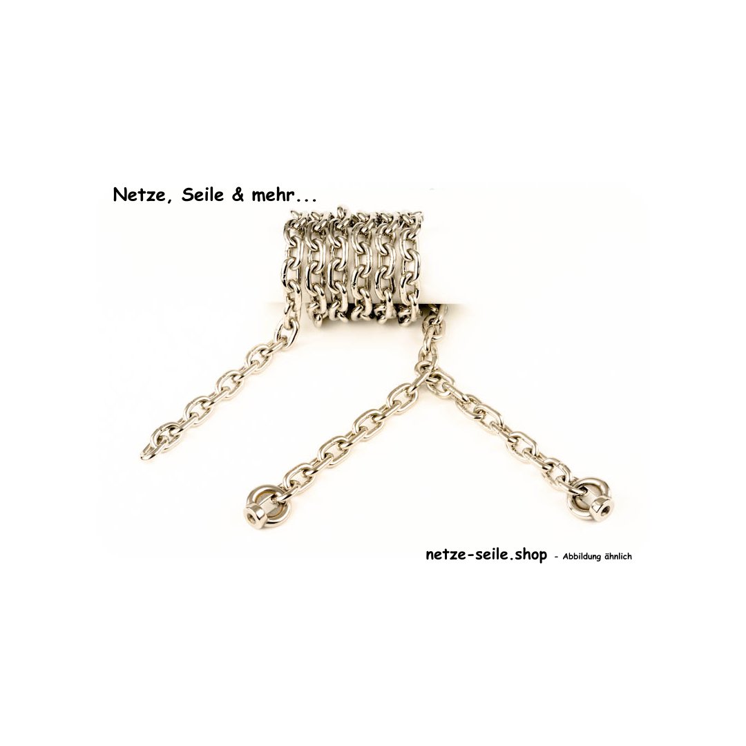 Swing chain with ring nuts M8 Stainless steel AISI 316...