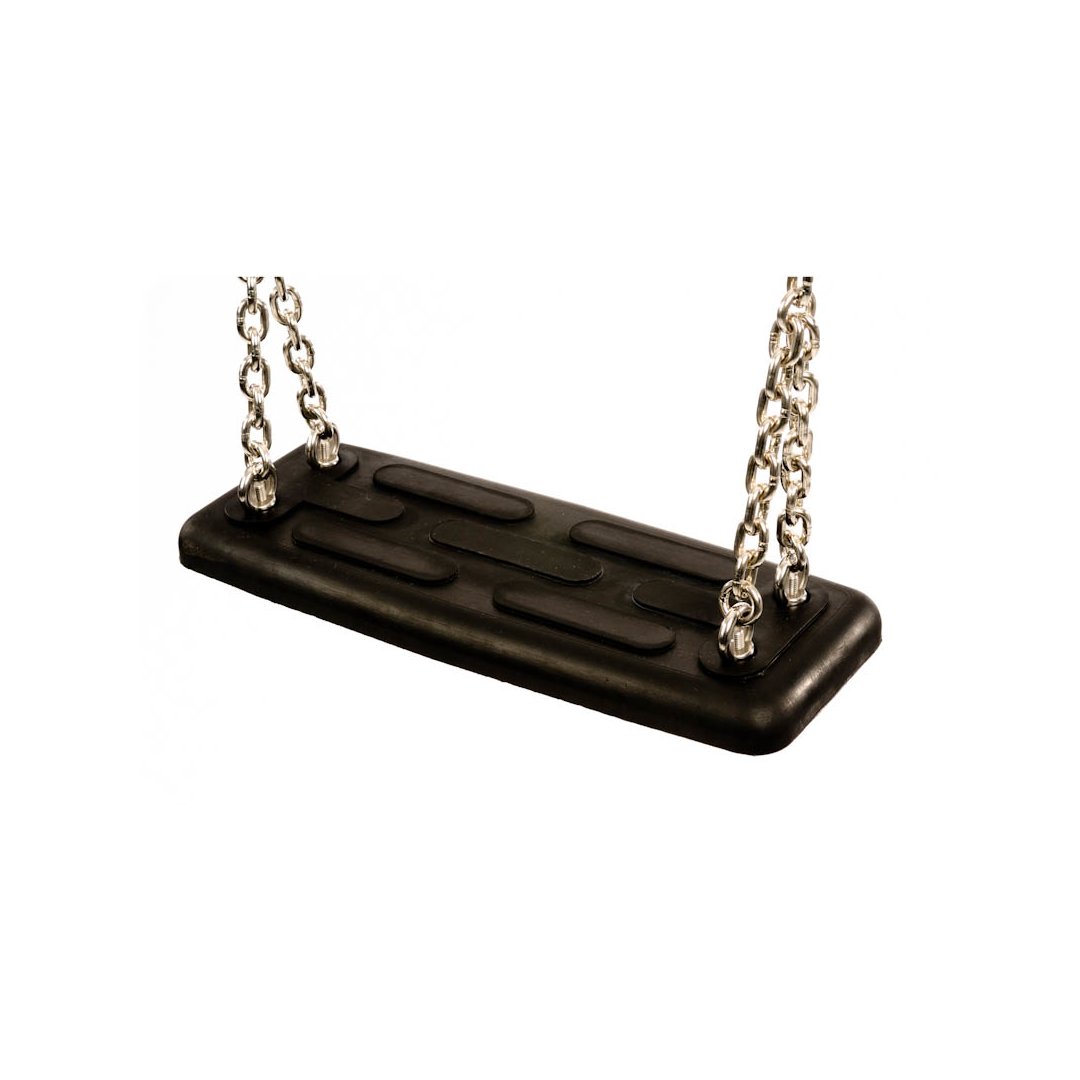 Commercial safety rubber swing seat type 1 black without chain without chain