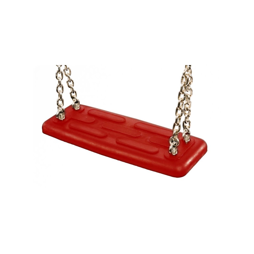 Commercial safety rubber swing seat type 1 red without chain without chain