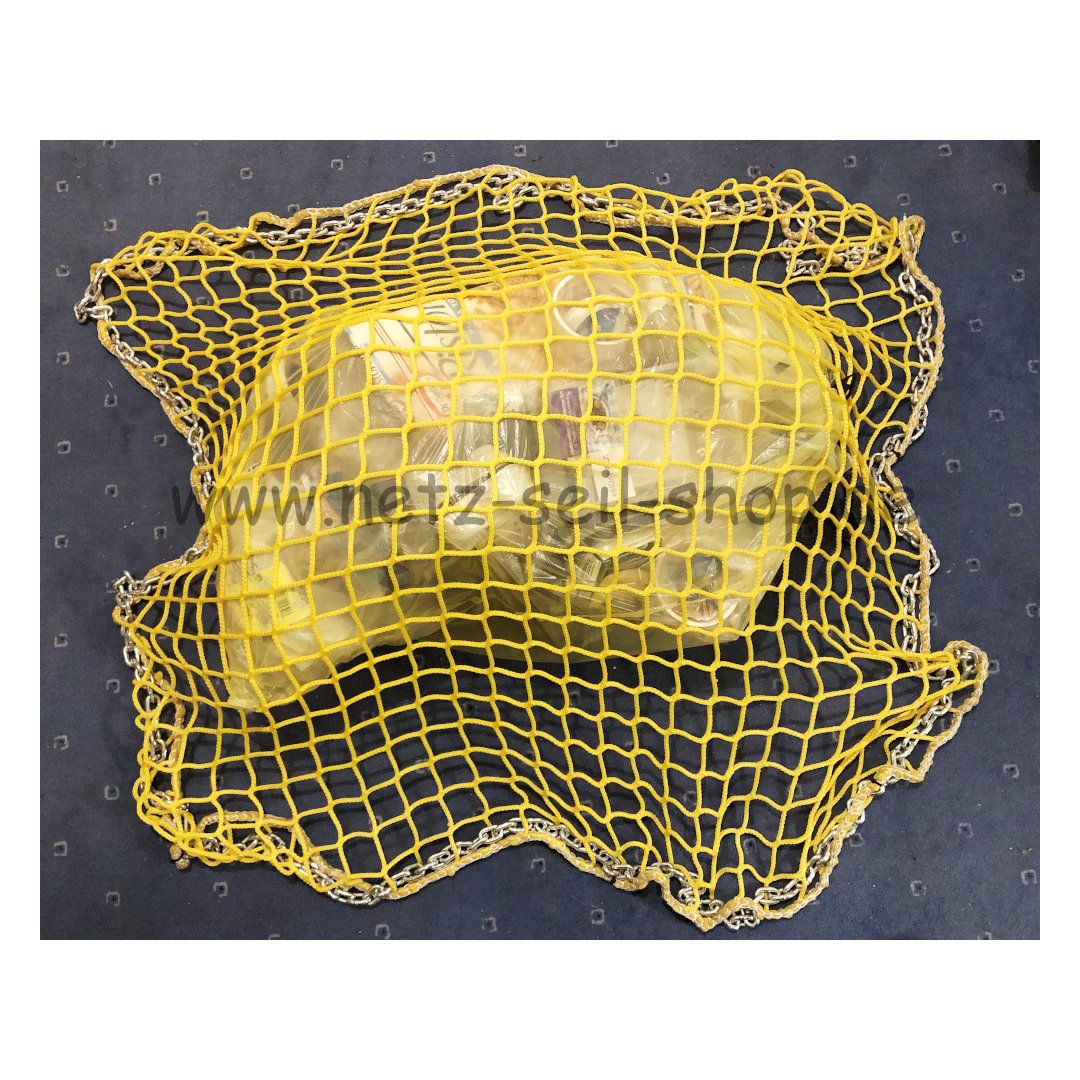 Abfallsicherungsnetz mit Kette 1,20 x 1,20 Meter