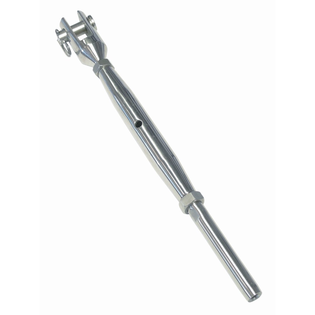 Turnbuckle fork-terminal, machined A4  3mm/M6