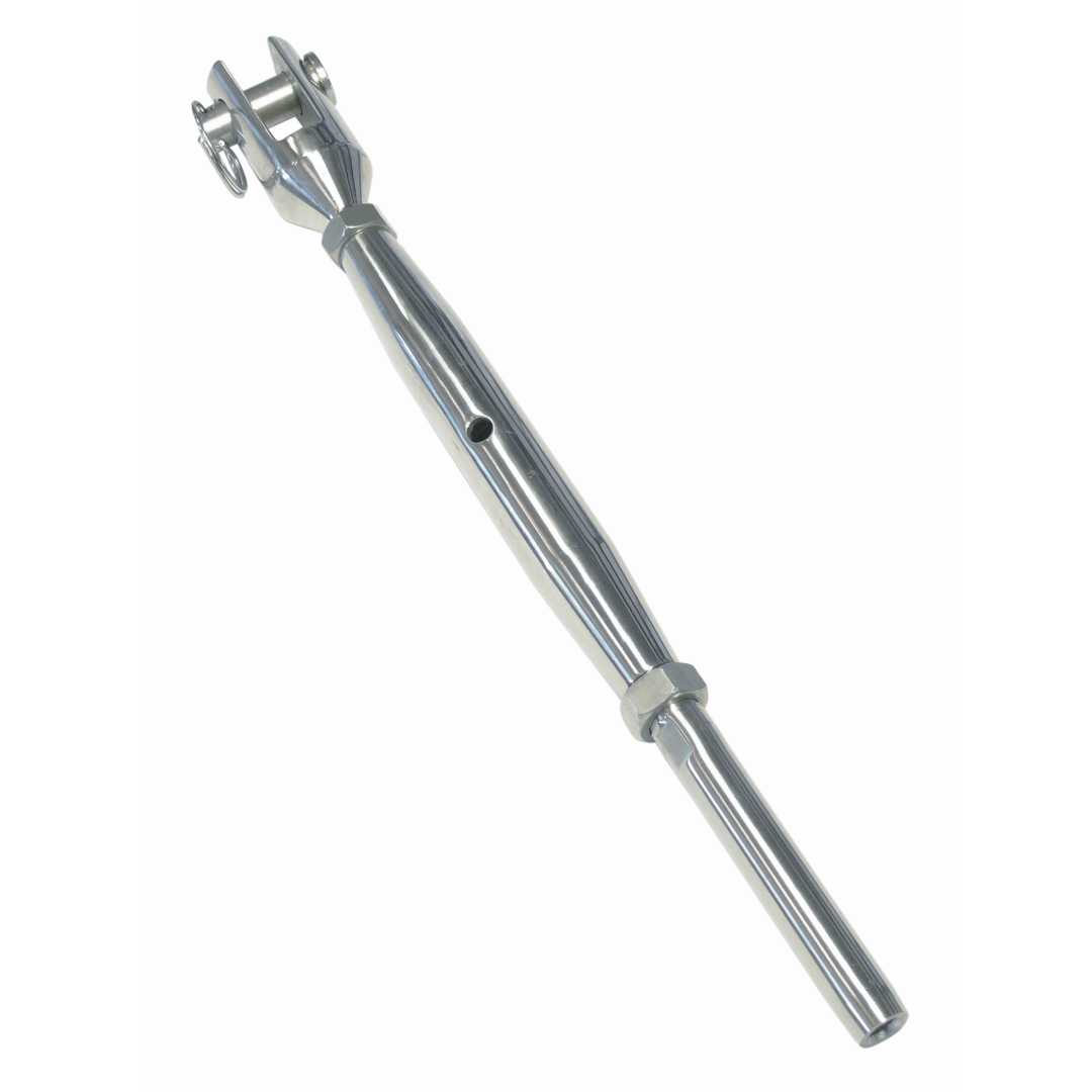 Turnbuckle fork-terminal, machined A4  10mm/M16