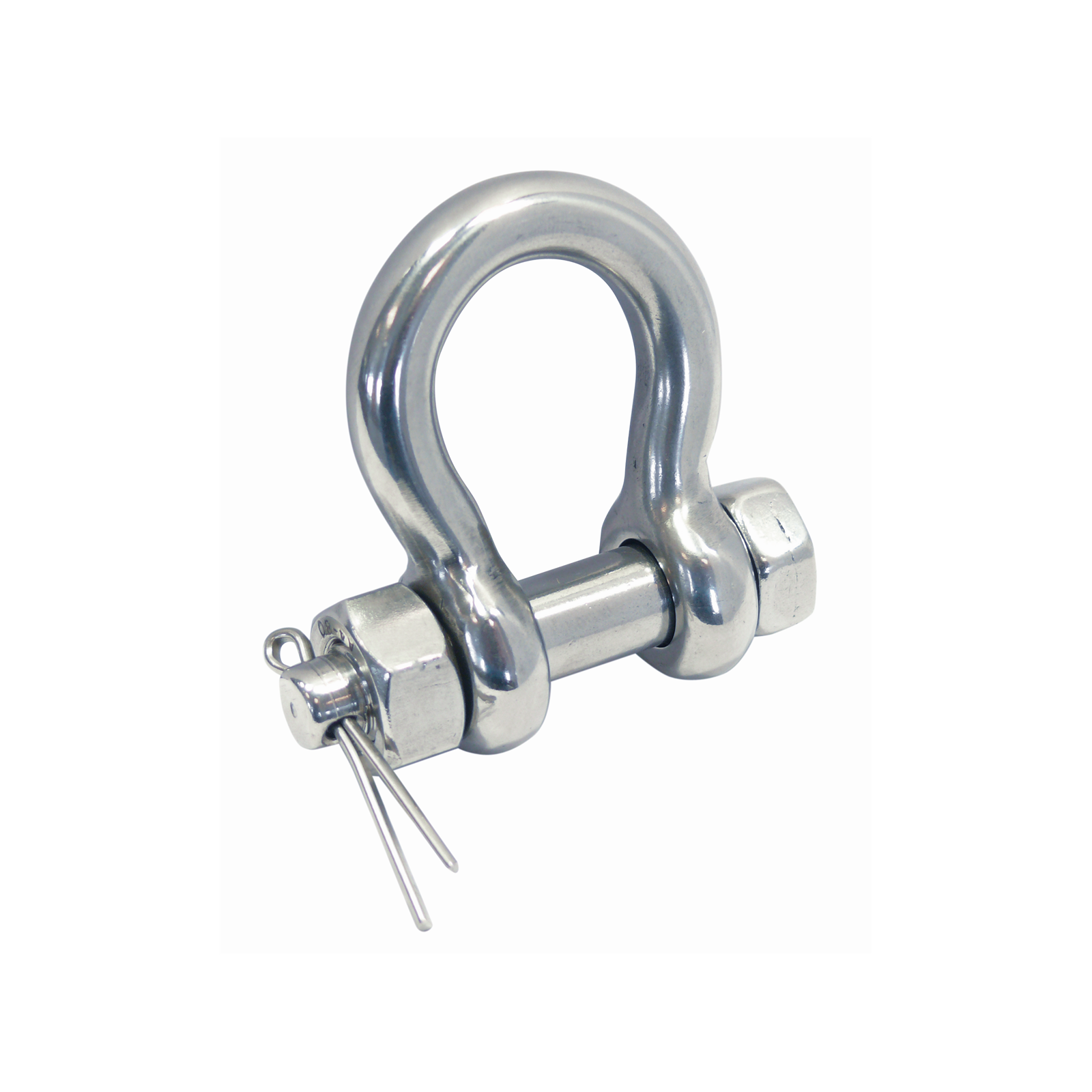 Rundschäkel mit Sicherung, geschweift A4  Bolzen 25mm, Bügel 22mm