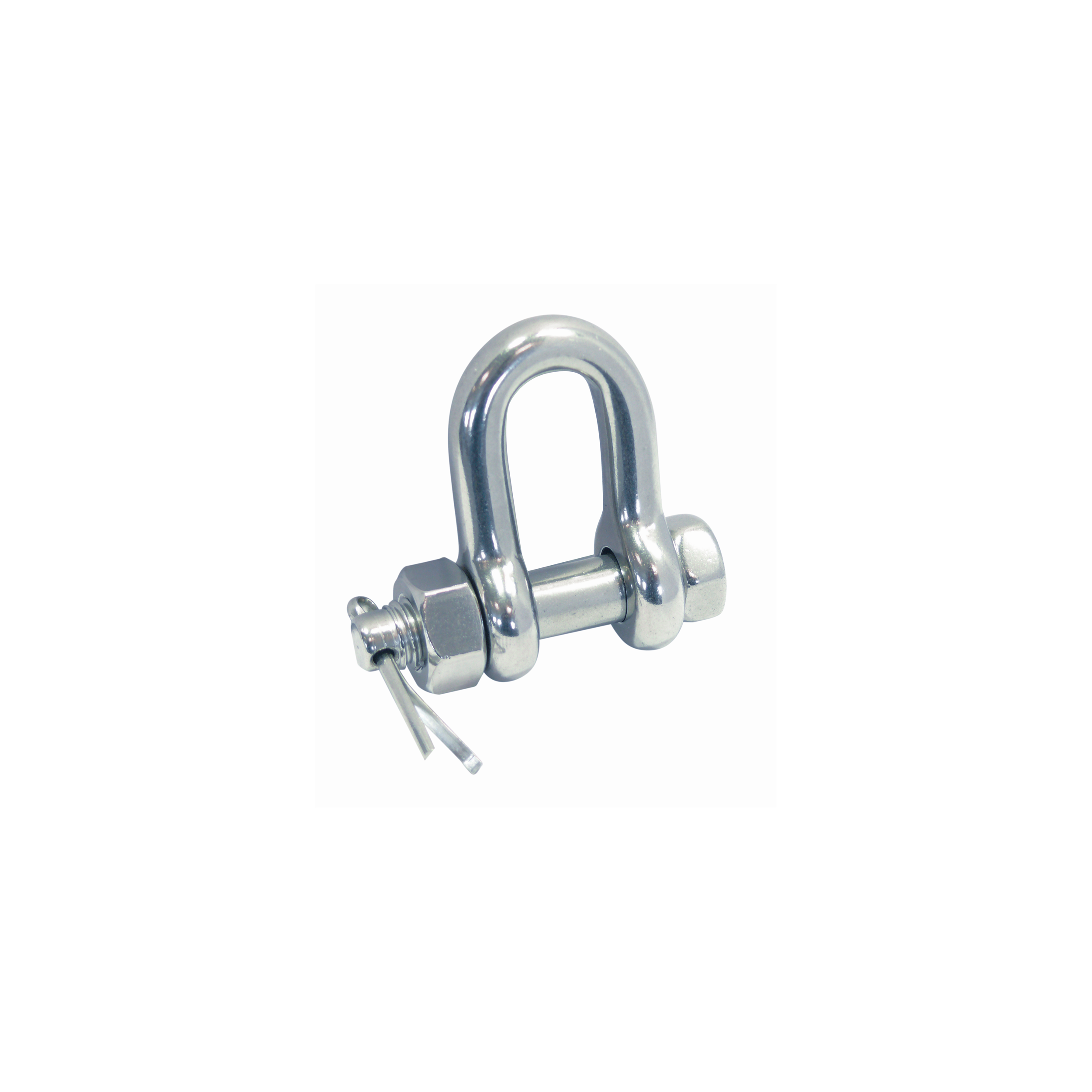 D-shackle with secure bolt A4  bolt 6.4mm, bow 5mm