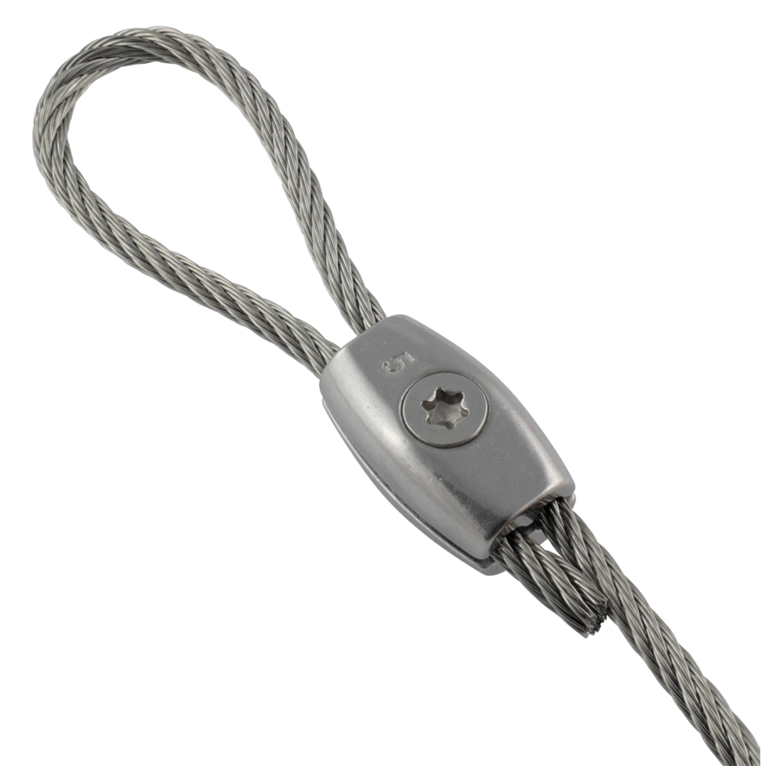 Egg shaped wire rope clip A4  5mm