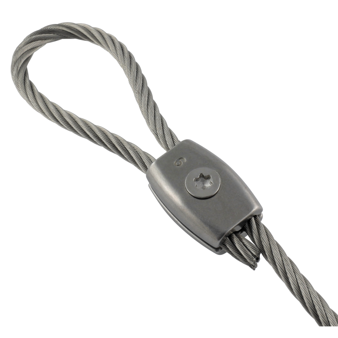 Egg shaped wire rope clip A4  6mm